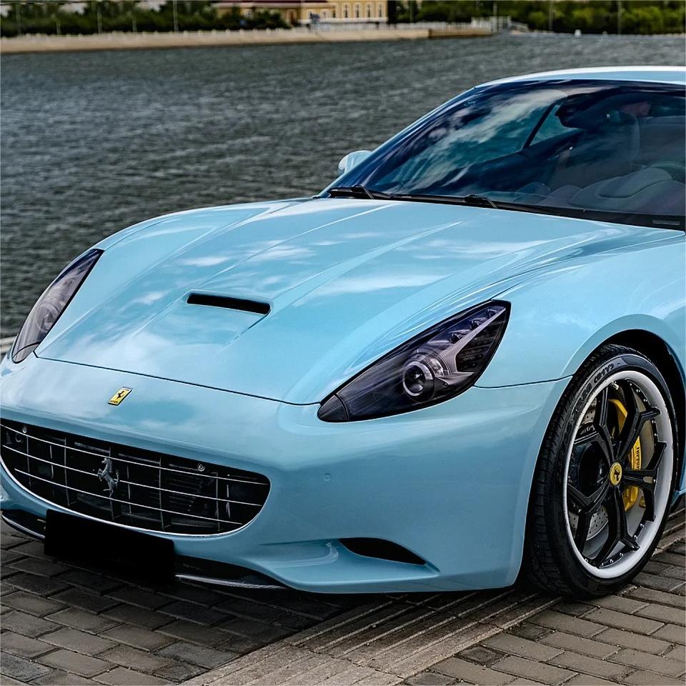 Gloss Baby Blue Car Vinyl Wrap PET product image 9 - Veloro gloss vinyl wrap
