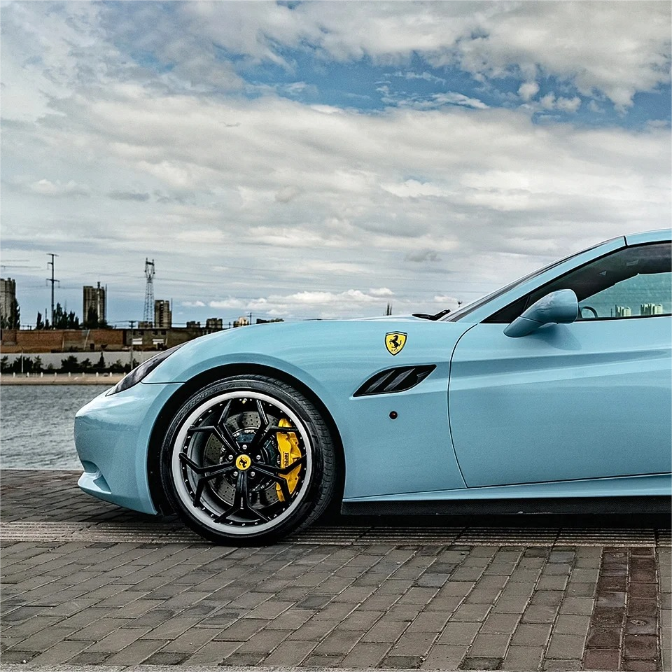 Gloss Baby Blue Car Vinyl Wrap PET product image 7 - Veloro gloss vinyl wrap