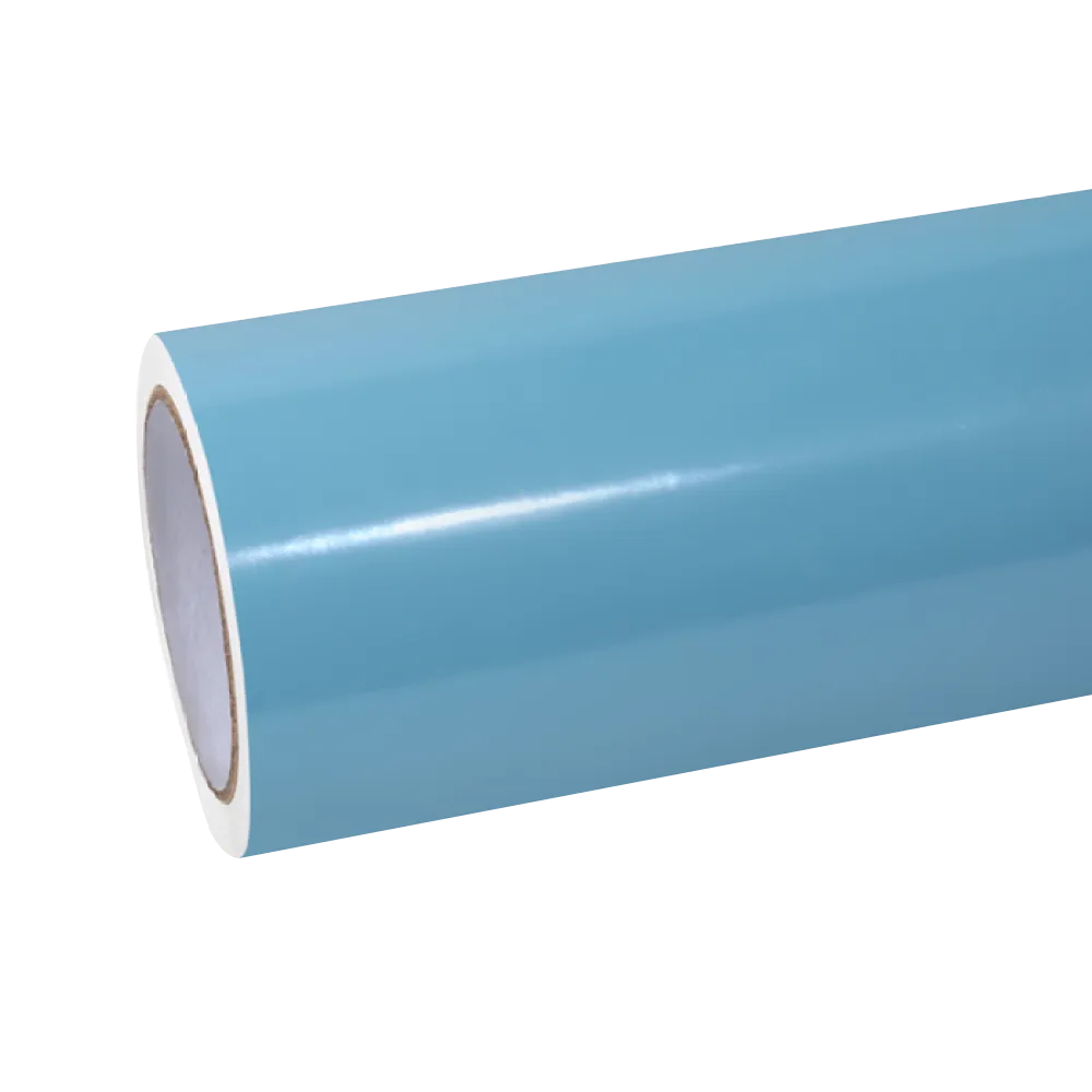 Gloss Baby Blue Car Vinyl Wrap PET