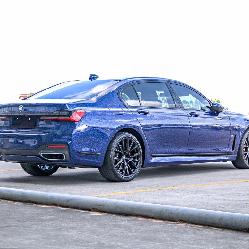 Gloss Blue Forged Carbon Fiber Car Vinyl Wrap PET product image 10 - Veloro carbon fiber vinyl wrap