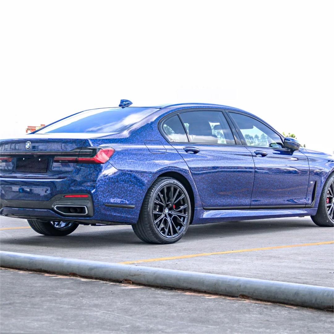 Gloss Blue Forged Carbon Fiber Car Vinyl Wrap PET product image 10 - Veloro carbon fiber vinyl wrap