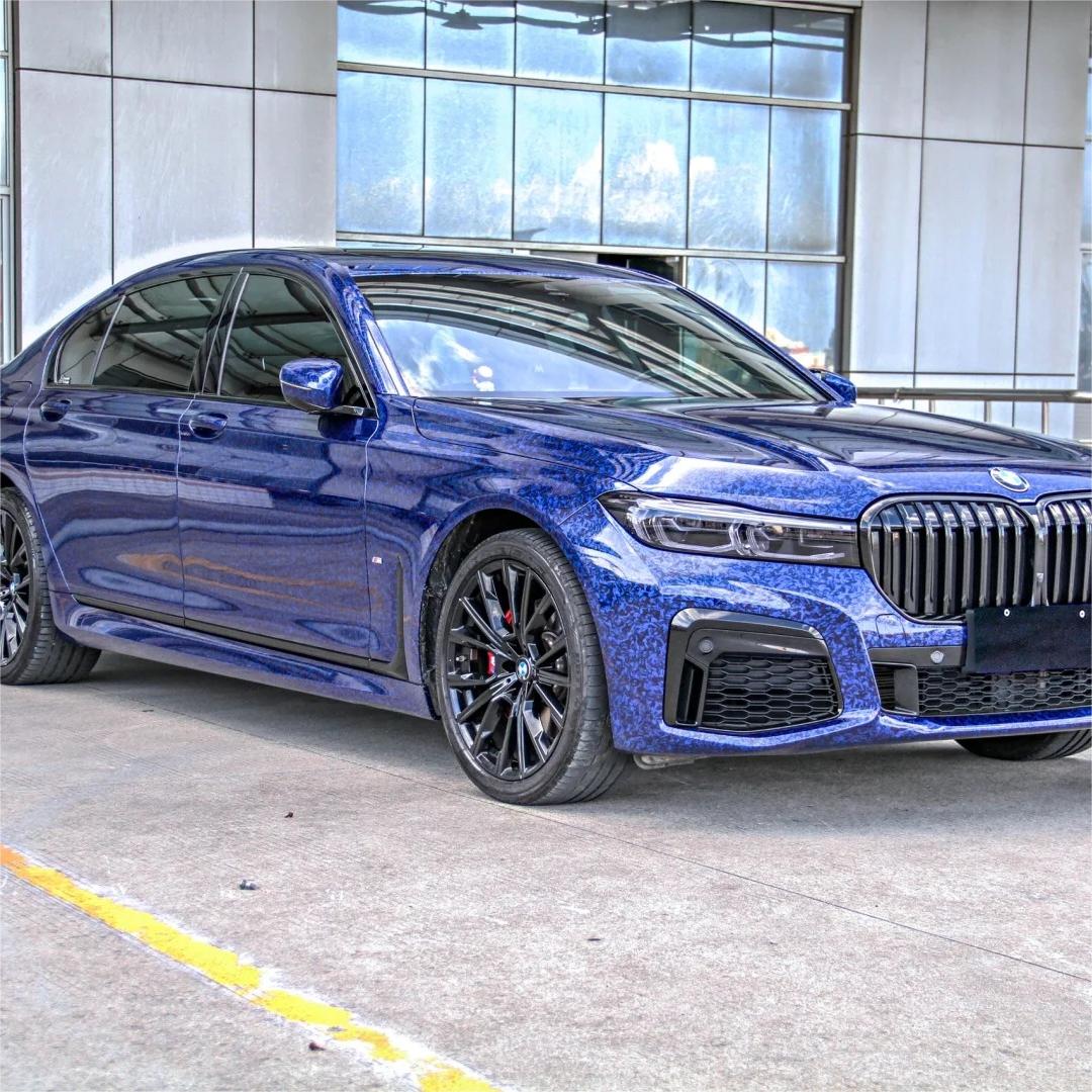 Gloss Blue Forged Carbon Fiber Car Vinyl Wrap PET product image 8 - Veloro carbon fiber vinyl wrap