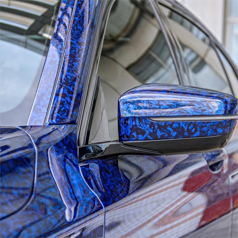 Gloss Blue Forged Carbon Fiber Car Vinyl Wrap PET product image 9 - Veloro carbon fiber vinyl wrap