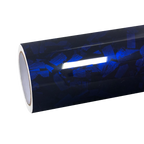 Gloss Blue Forged Carbon Fiber Car Vinyl Wrap PET