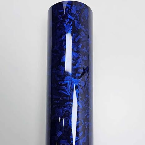 Gloss Blue Forged Carbon Fiber Car Vinyl Wrap PET product image 4 - Veloro carbon fiber vinyl wrap