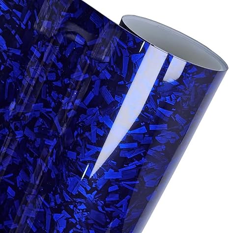 Gloss Blue Forged Carbon Fiber Car Vinyl Wrap PET product image 3 - Veloro carbon fiber vinyl wrap
