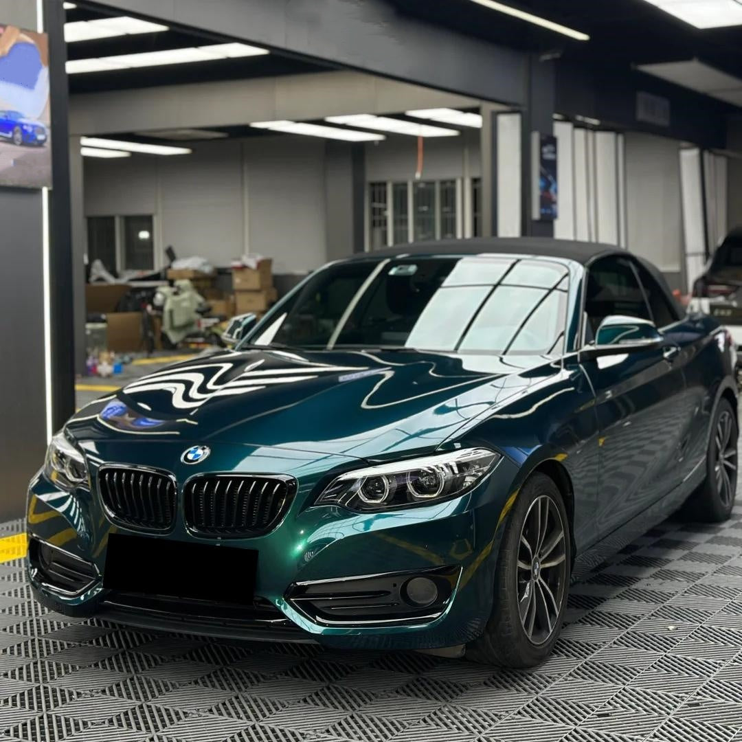 Gloss British Racing Green Car Vinyl Wrap PET product image 2 - Veloro gloss vinyl wrap