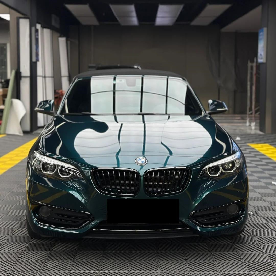 Gloss British Racing Green Car Vinyl Wrap PET product image 3 - Veloro gloss vinyl wrap