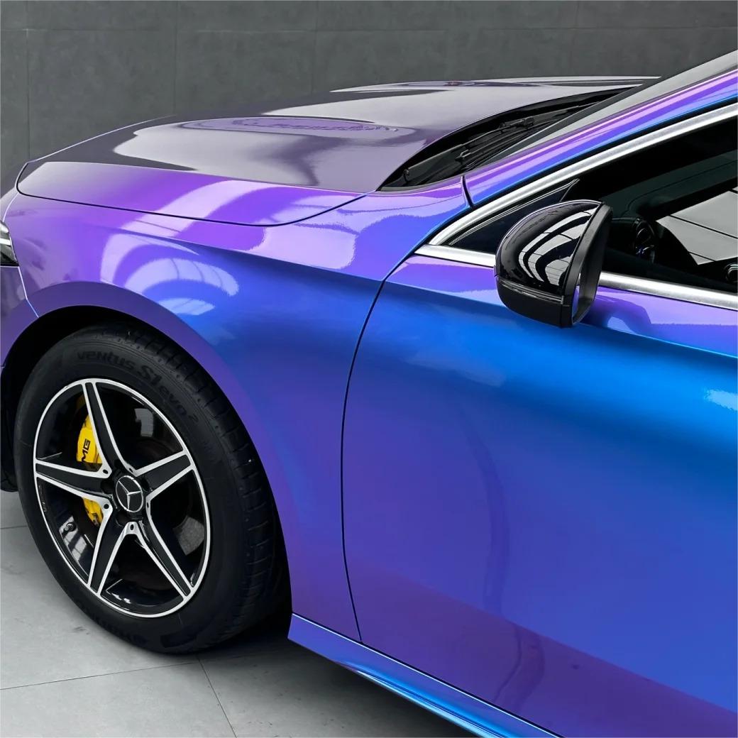 Gloss Chameleon Blue Purple Car Vinyl Wrap product image 8 - Veloro color shift vinyl wrap