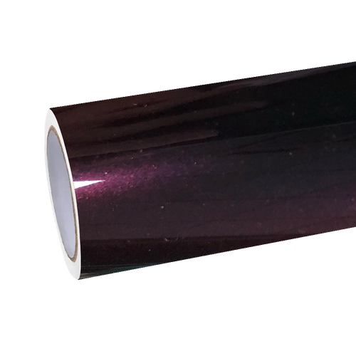 Gloss Chameleon Color Shift Black Red Car Vinyl Wrap PET