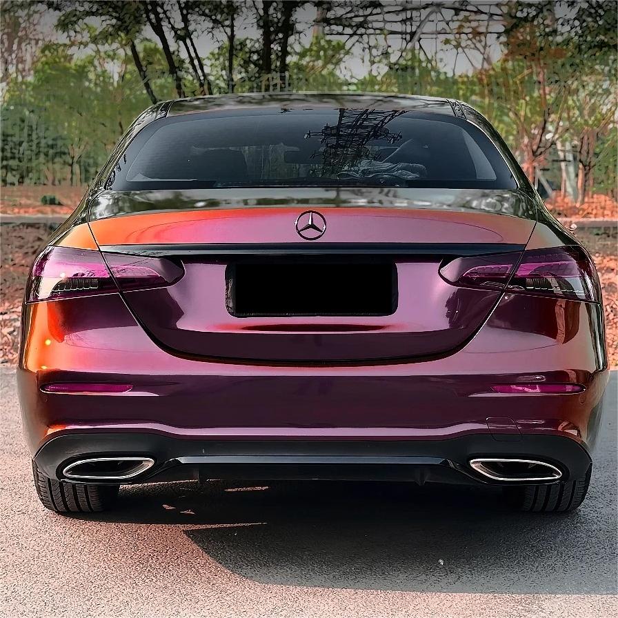 Gloss Chameleon Gold Red Car Vinyl Wrap| Glossy Sunrise Morning Glow Car Wrap product image 7 - Veloro color shift
