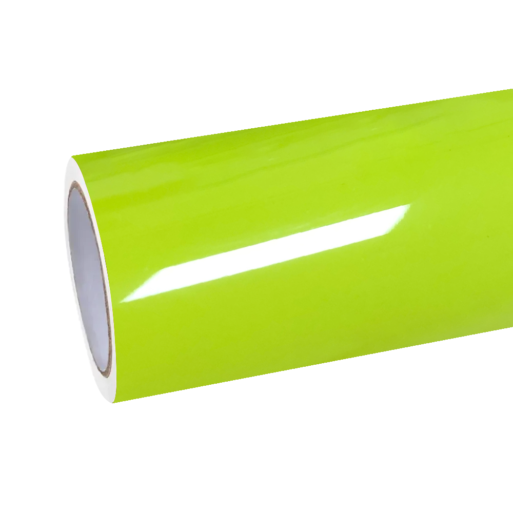 Gloss Chartreuse Green Car Vinyl Wrap PET