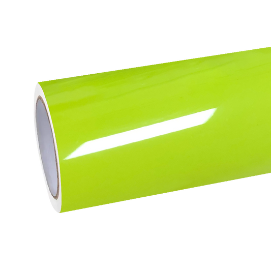Gloss Chartreuse Green Car Vinyl Wrap PET