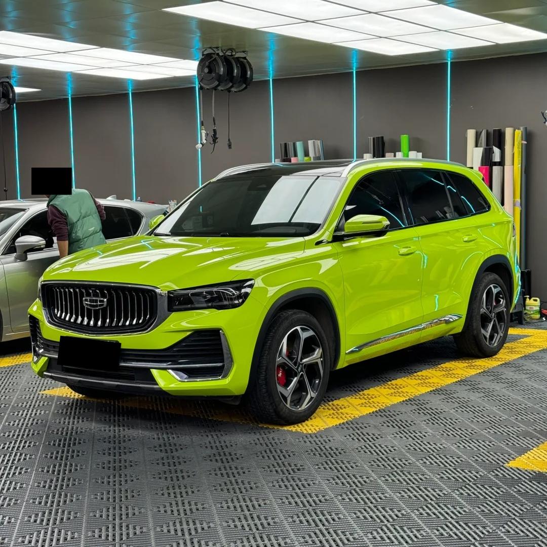 Gloss Chartreuse Green Car Vinyl Wrap PET product image 4 - Veloro gloss vinyl wrap