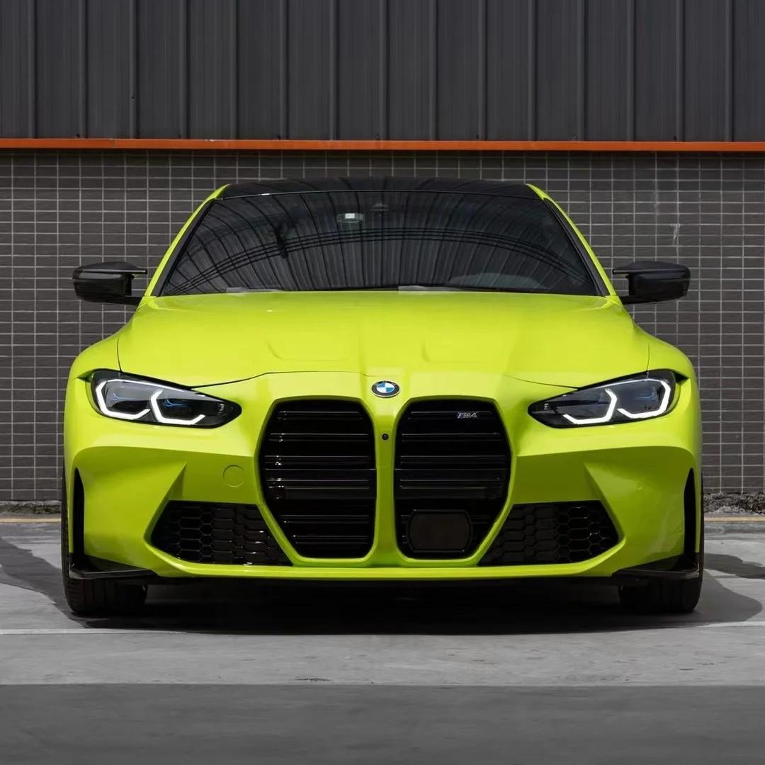 Gloss Chartreuse Yellow Car Vinyl Wrap Chevrolet Camaro product image 5 - Veloro gloss vinyl wrap