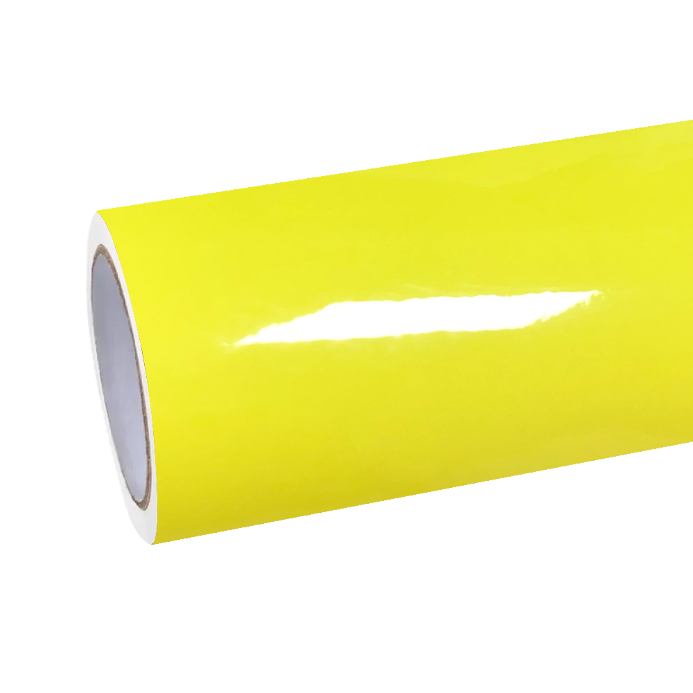 Gloss Lemon Yellow Car Vinyl Wrap
