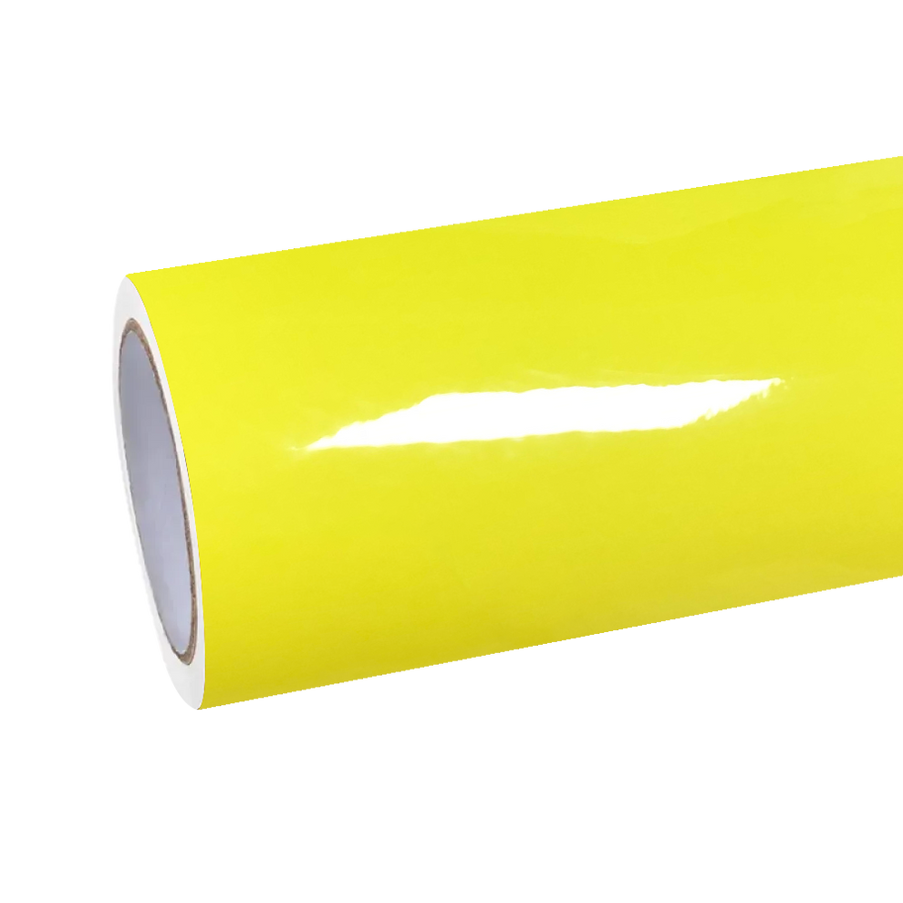 Gloss Lemon Yellow Car Vinyl Wrap