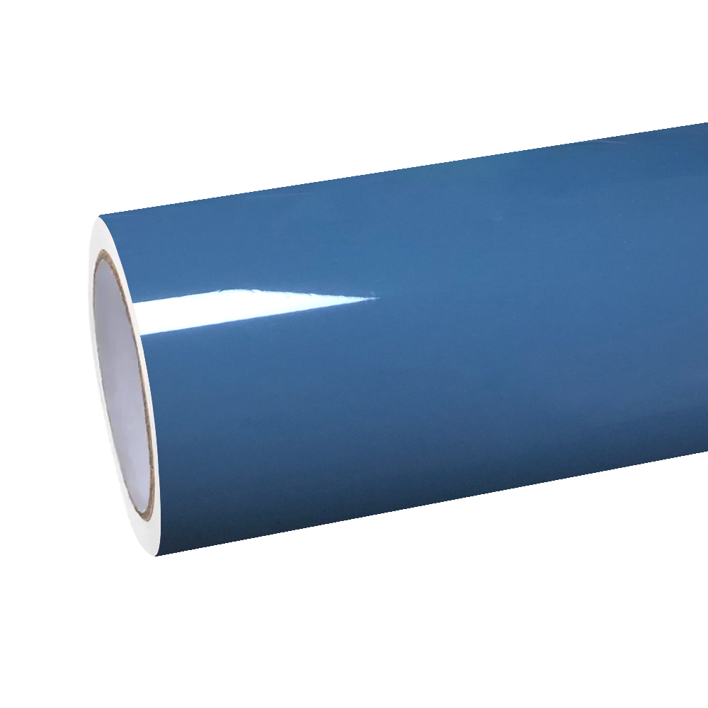 Gloss China Blue Car Vinyl Wrap PET