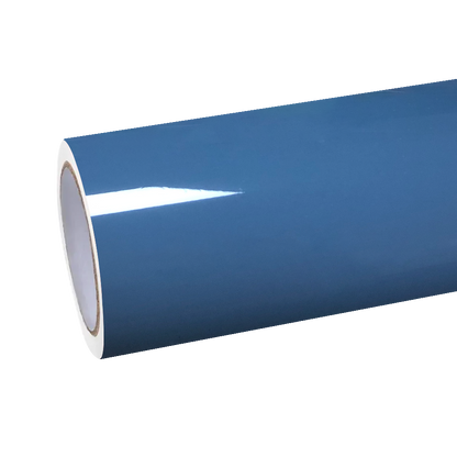 Gloss China Blue Car Vinyl Wrap PET