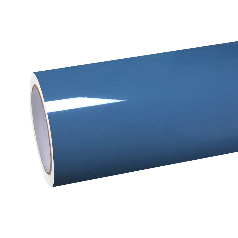 Gloss China Blue Car Vinyl Wrap PET