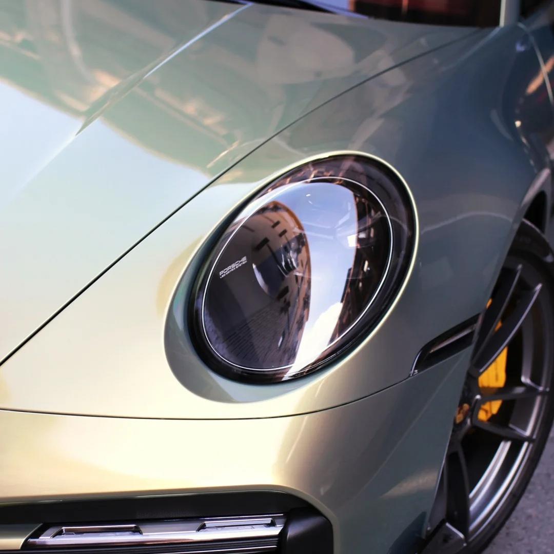 Gloss Chameleon Color Shift Urban Bamboo Car Vinyl Wrap PET Porsche product image 10 - Veloro color shift vinyl wrap