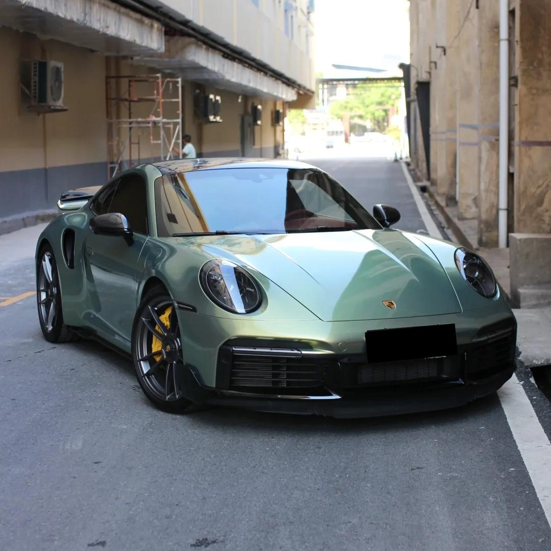 Gloss Chameleon Color Shift Urban Bamboo Car Vinyl Wrap PET Porsche product image 12 - Veloro color shift vinyl wrap