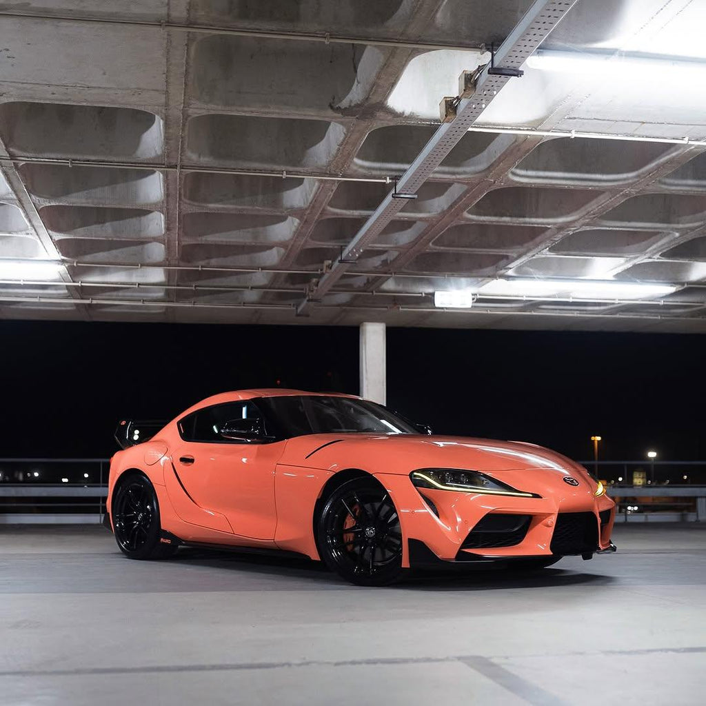 Gloss Coral Orange Car Vinyl Wrap PET product image 3 - Veloro gloss vinyl wrap