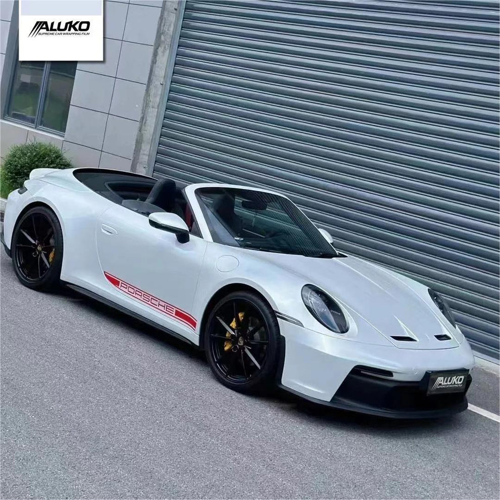 Gloss Crescent White Car Vinyl Wrap PET product image 6 - Veloro gloss vinyl wrap
