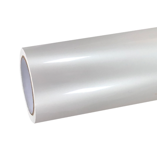 Gloss Crescent White Car Vinyl Wrap PET