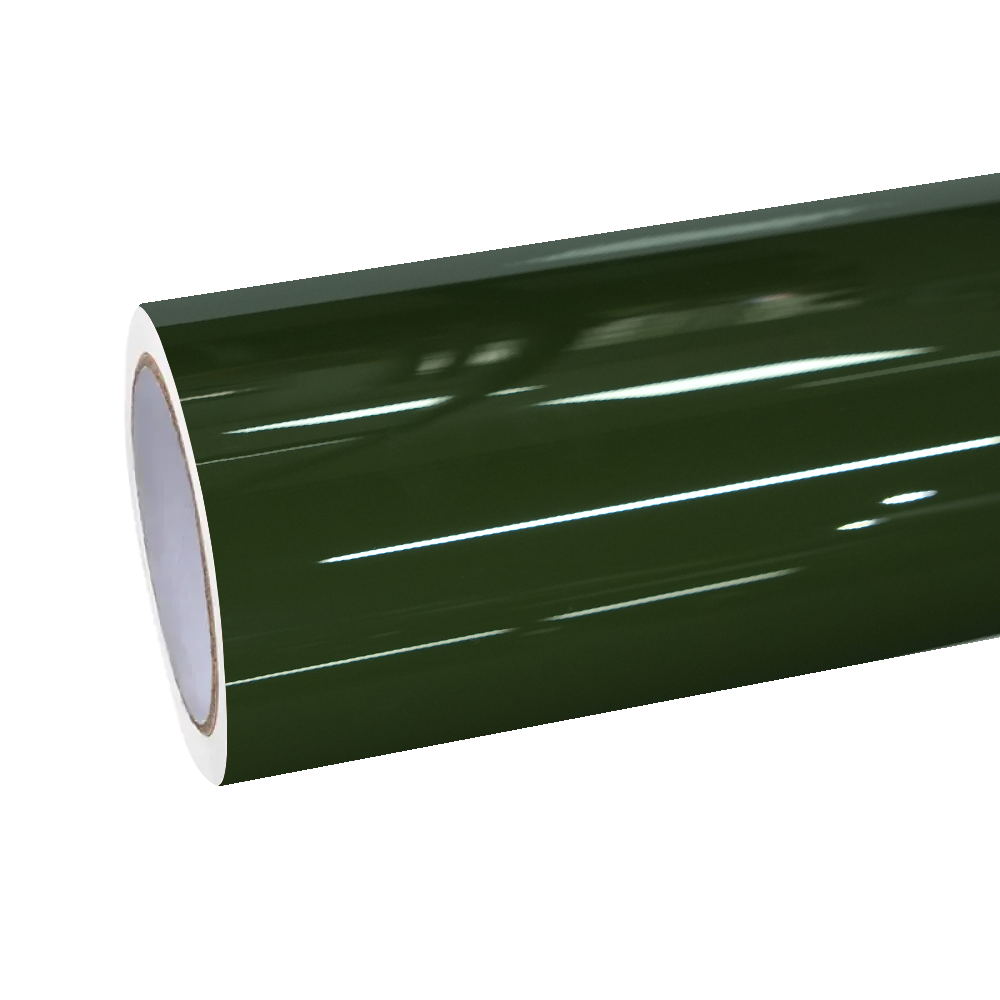 Gloss Crystal Army Green Car Vinyl Wrap PET