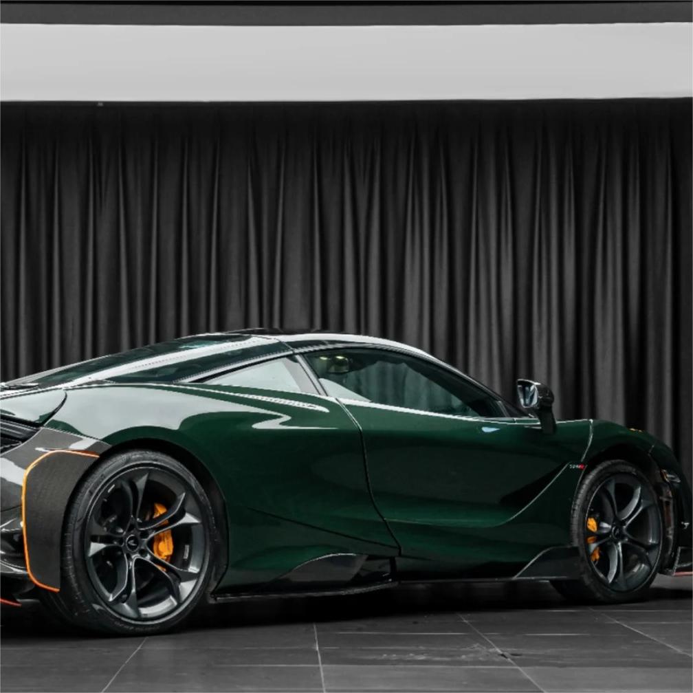 Gloss Crystal Dark Green Car Vinyl Wrap PET product image 5 - Veloro gloss vinyl wrap