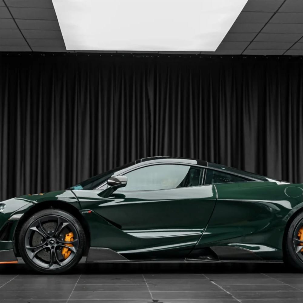 Gloss Crystal Dark Green Car Vinyl Wrap PET product image 6 - Veloro gloss vinyl wrap