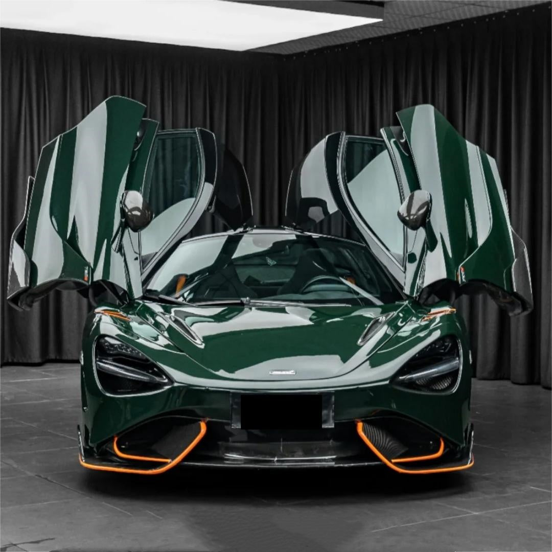 Gloss Crystal Dark Green Car Vinyl Wrap PET product image 2 - Veloro gloss vinyl wrap