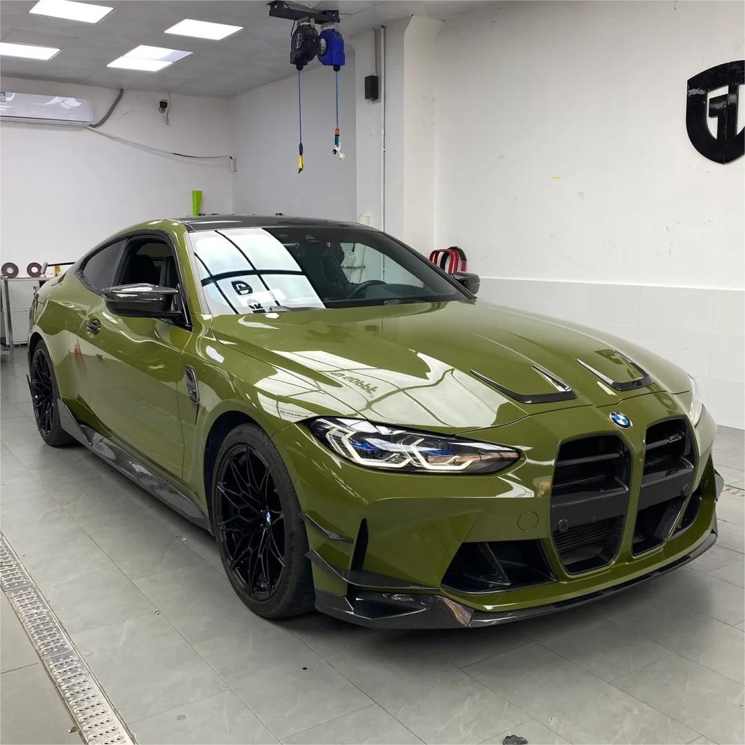 Gloss Crystal Fir Green Car Vinyl Wrap product image 2 - Veloro gloss vinyl wrap