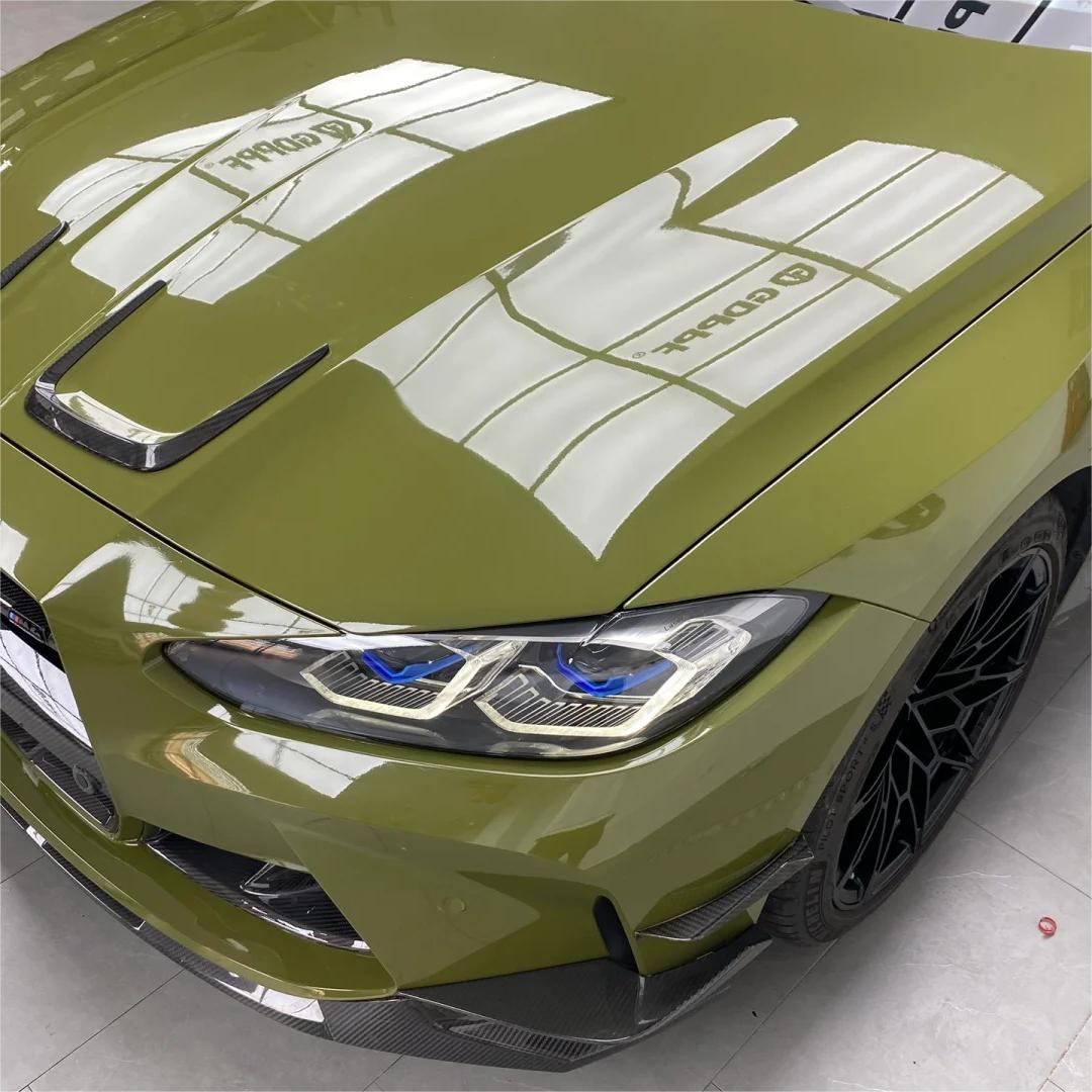 Gloss Crystal Fir Green Car Vinyl Wrap product image 5 - Veloro gloss vinyl wrap
