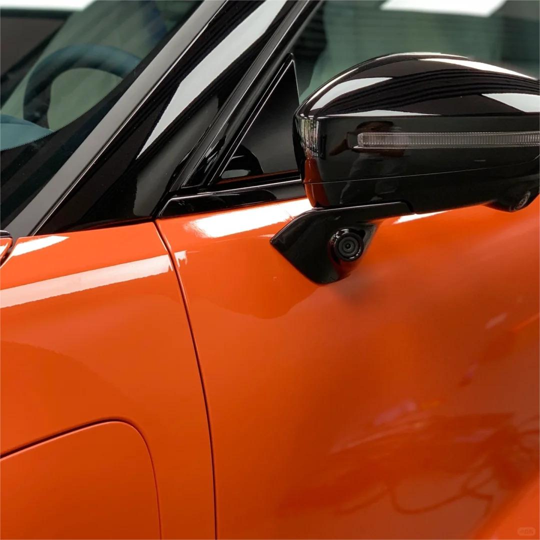 Gloss Crystal Fire Orange Car Vinyl Wrap PET product image 4 - Veloro gloss vinyl wrap