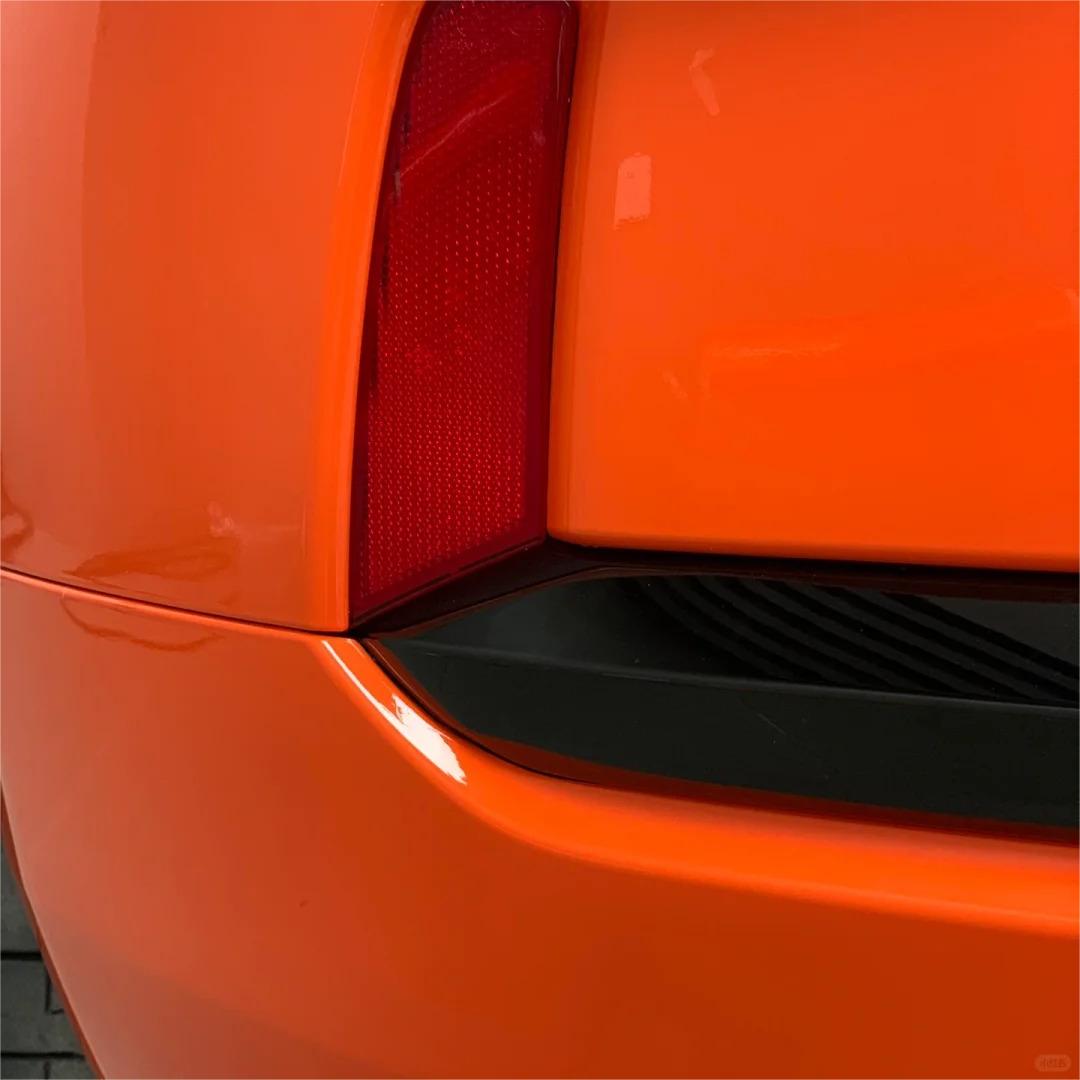 Gloss Crystal Fire Orange Car Vinyl Wrap PET product image 8 - Veloro gloss vinyl wrap