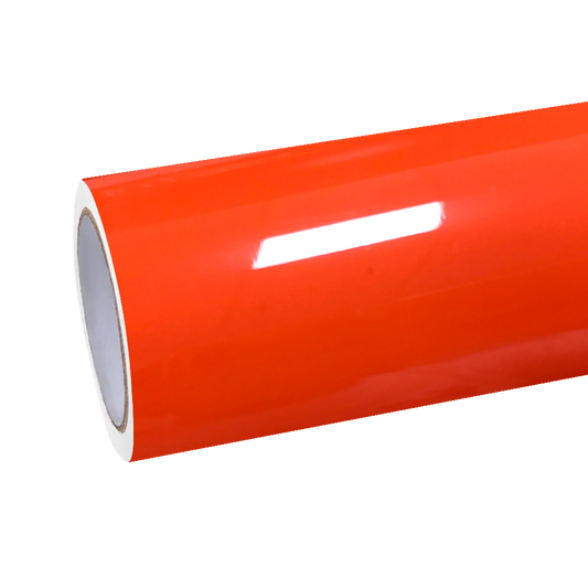 Gloss Crystal Fire Orange Car Vinyl Wrap PET