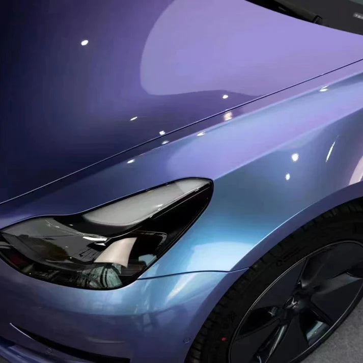 Gloss Metallic Chameleon Grey Purple Car Vinyl Wrap PET product image 9 - Veloro color shift vinyl wrap