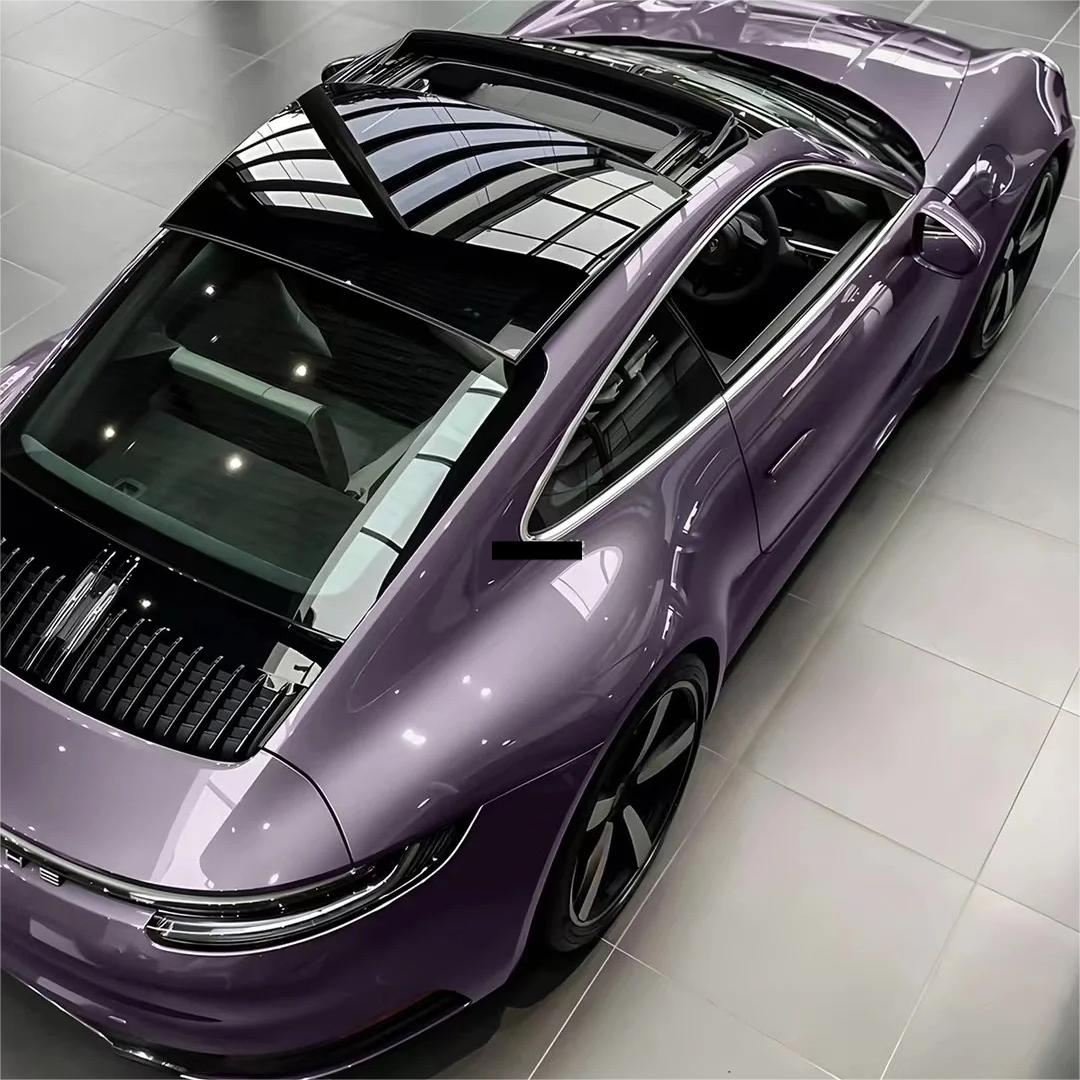 Gloss Crystal Midsummer Purple Car Vinyl Wrap PET product image 7 - Veloro gloss vinyl wrap