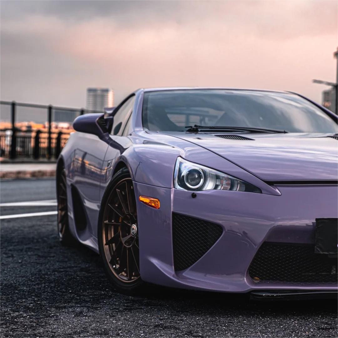 Gloss Crystal Negroni Purple Car Vinyl Wrap PET product image 5 - Veloro gloss vinyl wrap