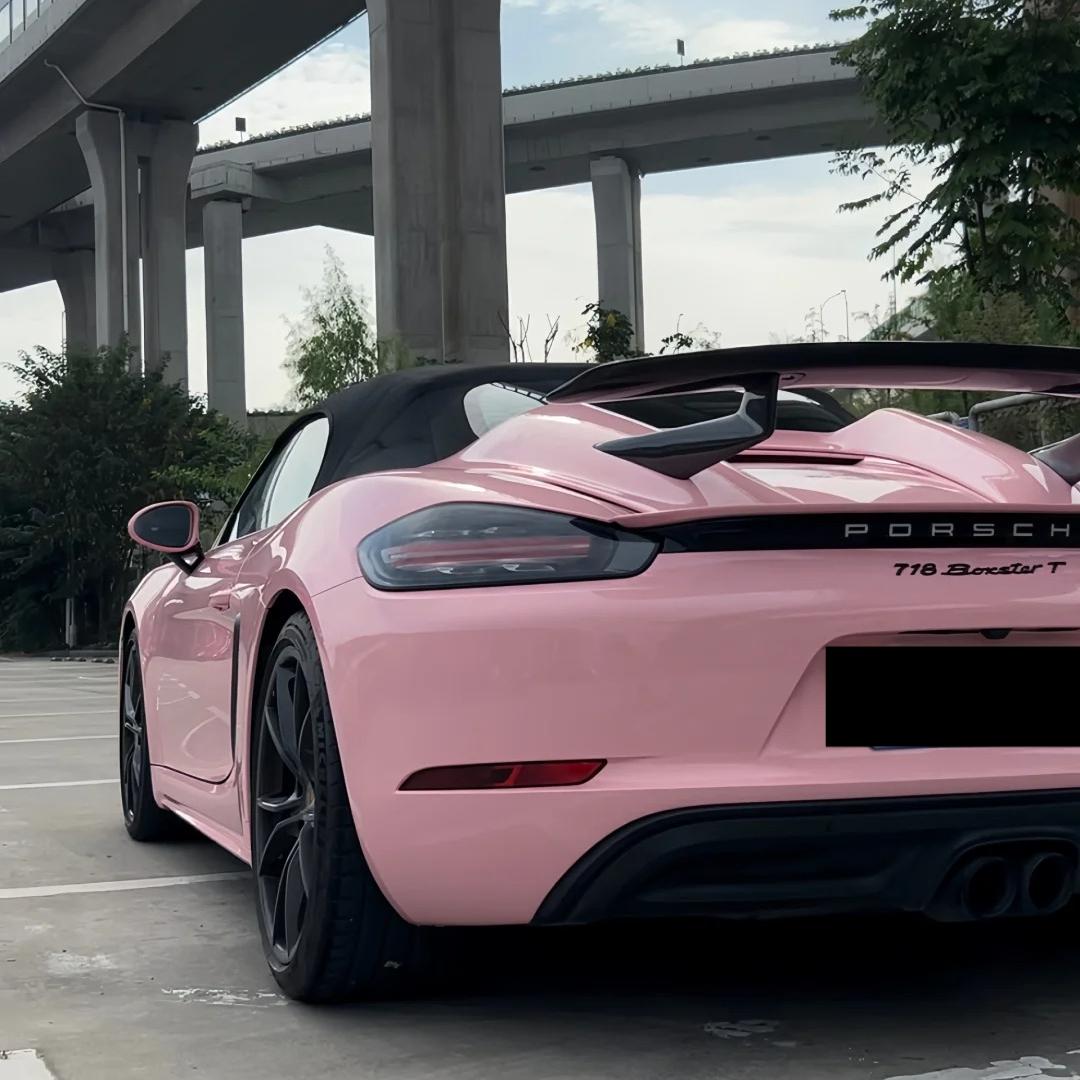 Gloss Crystal Peach Pink Car Vinyl Wrap PET product image 6 - Veloro gloss vinyl wrap