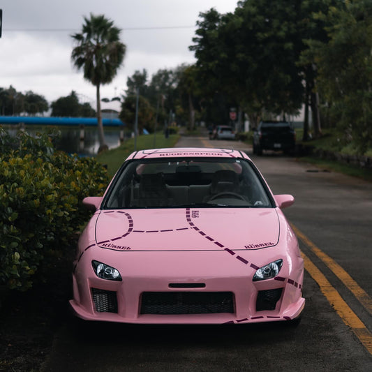 Gloss Peach Pink Custom Design Car Vinyl Wrap product image 2 - Veloro gloss vinyl wrap
