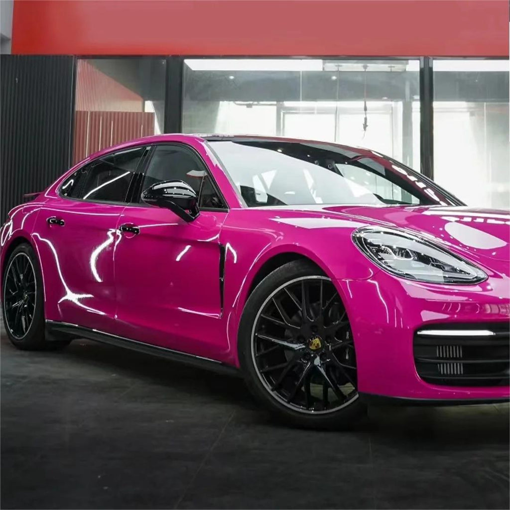 Gloss Crystal Rose Red Car Vinyl Wrap PET product image 10 - Veloro gloss vinyl wrap
