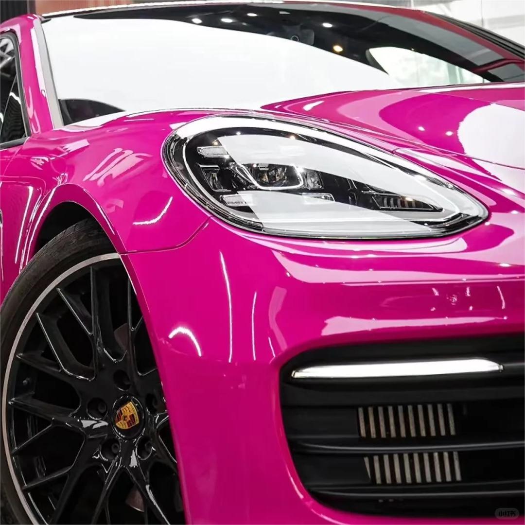 Gloss Crystal Rose Red Car Vinyl Wrap PET product image 11 - Veloro gloss vinyl wrap