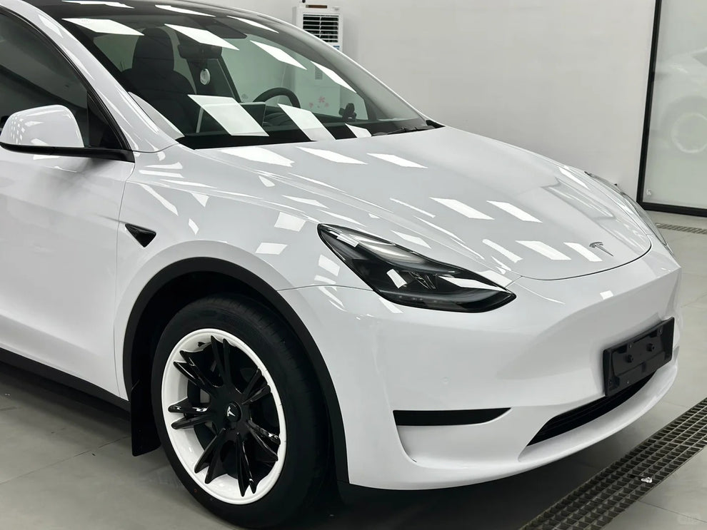 Gloss Crystal White Car Vinyl Wrap PET product image 8 - Veloro gloss vinyl wrap