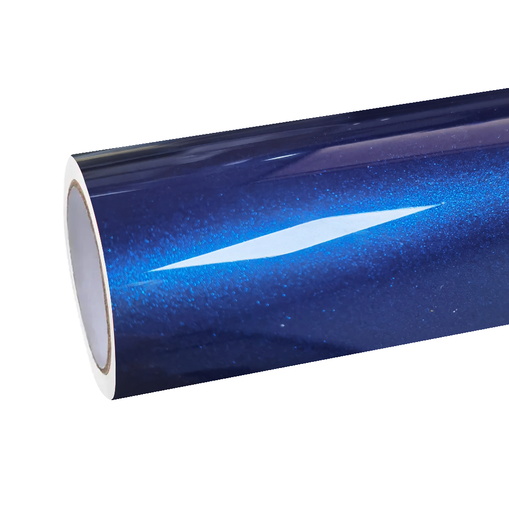 Gloss Metallic Dark Blue Audi Navarre Blue Car Vinyl Wrap PET