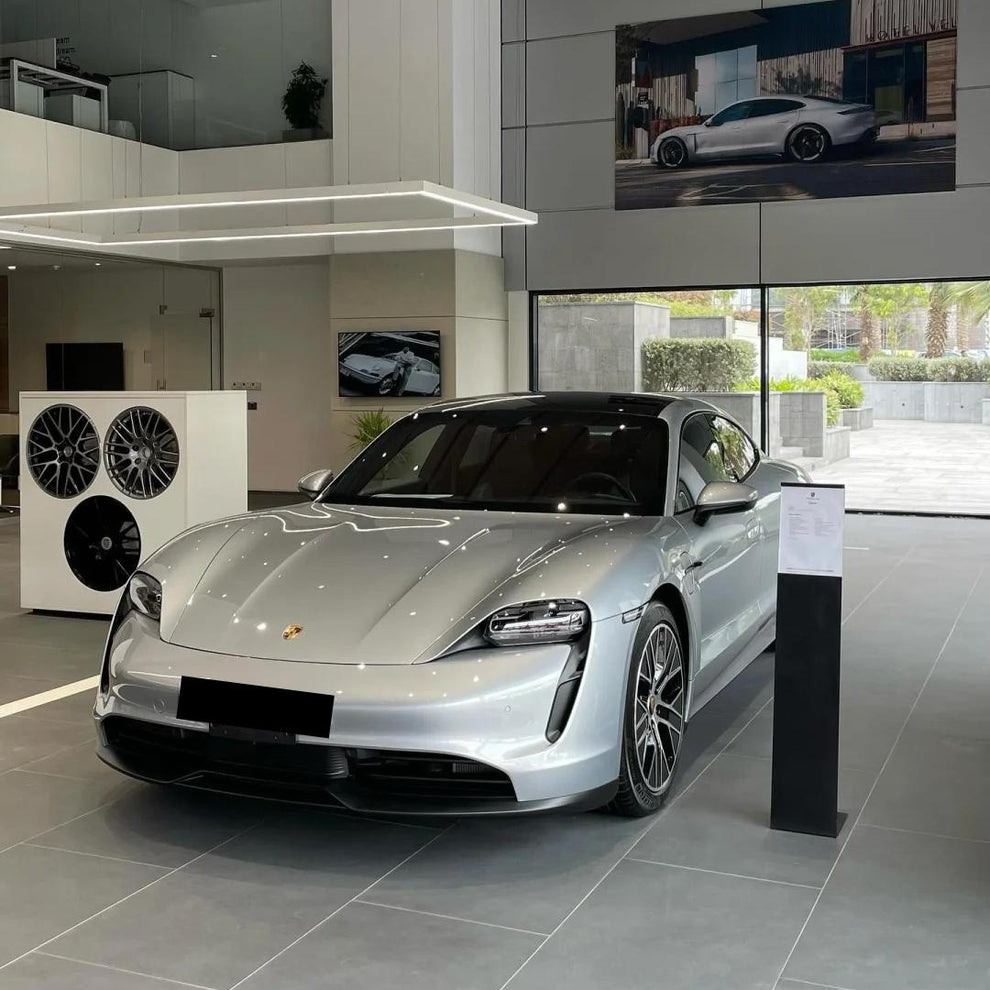 Gloss Dolomite Grey Car Vinyl Wrap Porsche product image 2 - Veloro gloss vinyl wrap