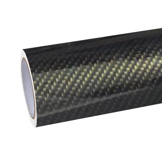 Gloss Emulational 9D Carbon Fiber Black Car Vinyl Wrap PET
