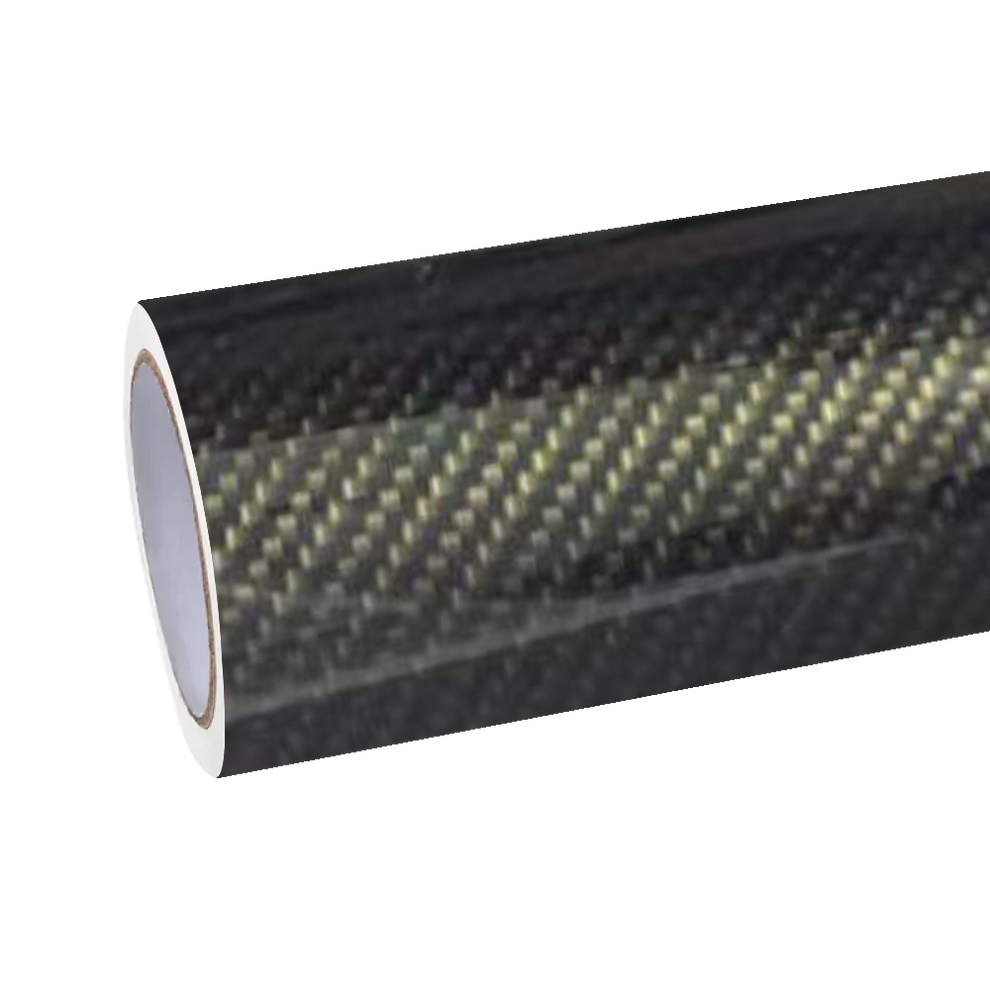 Gloss Emulational 9D Carbon Fiber Black Car Vinyl Wrap PET